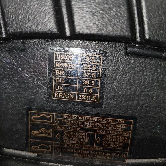 Caged Lug-Sole Sandals Faux Patent Leather Size 8.5 NEW with Tags - Picture 7 of 7